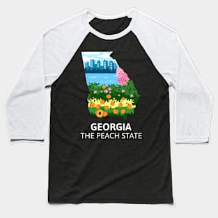 Georgia The Peach State Baseball T-Shirt